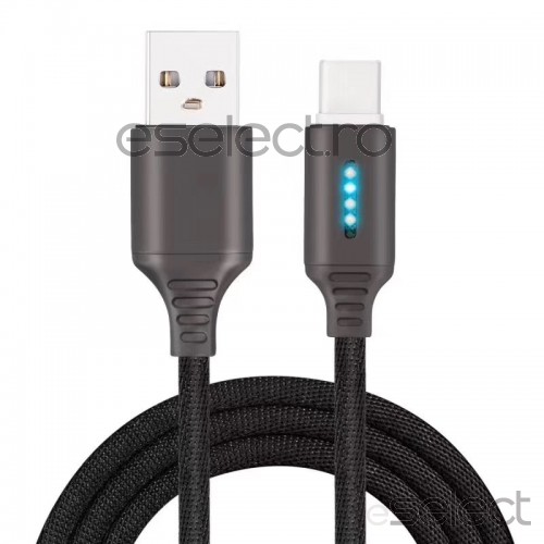 Cablu de date si incarcare tip USB-C 1m 13009CBL-negru