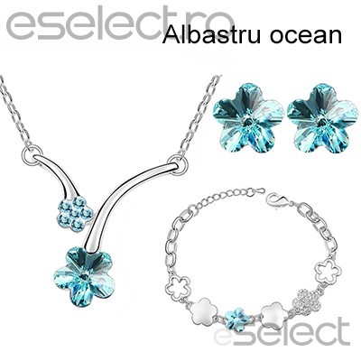 Set Spring Pastel Flowers-Albastru ocean