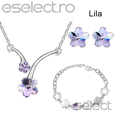 Set Spring Pastel Flowers-Lila
