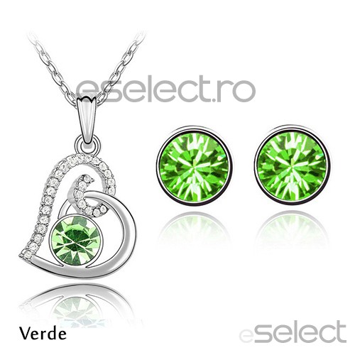 Set Crystallized Heart-Verde