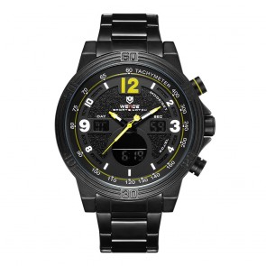 Ceas WEIDE Quartz Casual Sport Galben WH6908B-3C