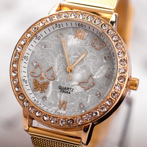 Ceas Dama Quartz Crystal Elite Butterfly