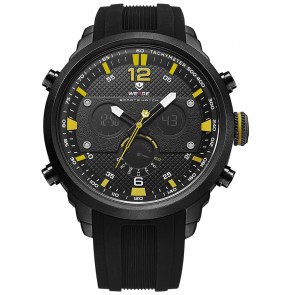 Ceas WEIDE Quartz Casual Sport Galben WH6303B-7C