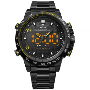 Ceas WEIDE Quartz Casual Sport Galben WH6102B-3C