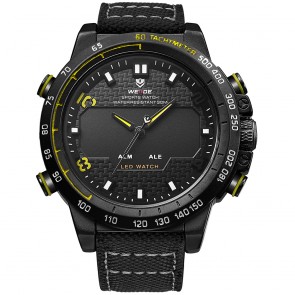 Ceas WEIDE Quartz Casual Sport Galben WH6102B-7C