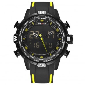 Ceas WEIDE Quartz Casual Sport Galben WH6310B-3C