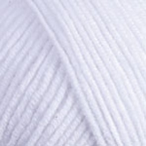 Fir Textil YarnArt Jeans 62, pentru tricotat si crosetat, bumbac si poliacril, Alb, 50 gr