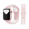 Bratara silicon compatibila Apple Watch 1/2/3/4, 42/44 mm, S/M, 8012ACS-rose-alb