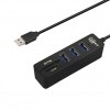 Hub 3 porturi USB 3.0 Card Reader TF si SD 6037HUB