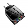 Adaptor priza 4 x USB 6039USB-negru