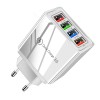 Adaptor priza 4 x USB 6039USB-alb